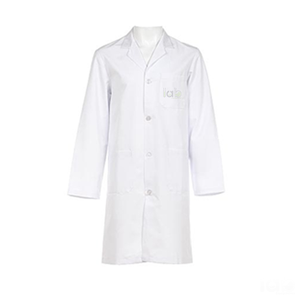 Coat, Medical, Woven, White, Medium Size